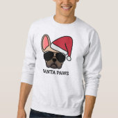 Feu de Noël Français Sweatshirt de Bulldog (Devant)