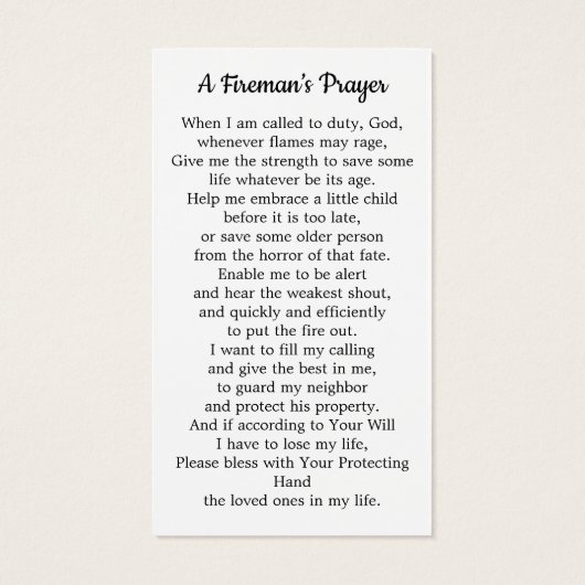 Feu de pompiers funérailles commémoratives Carte d (Dos)