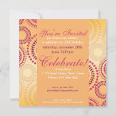 Feu d'été Fête d'anniversaire Invitation (Dos)