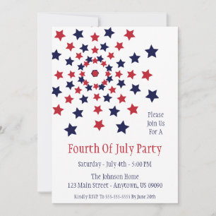Feu D'Étoile Invitations Du 4 Juillet