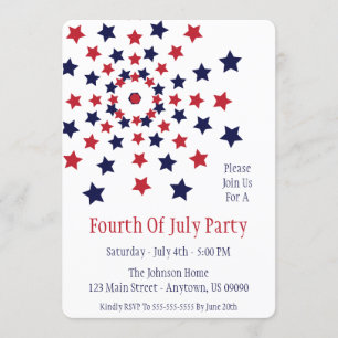 Feu D'Étoile Invitations Du 4 Juillet
