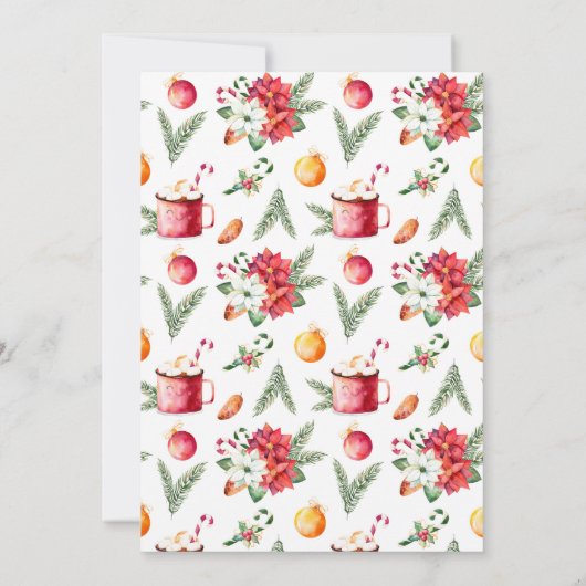 Feu d'hiver Invitation d'anniversaire (Dos)