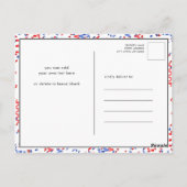 Feu d'Indépendance Confetti BBQ Invitation (Dos)