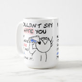 Feu Et Eau Drôle Mug (Devant gauche)