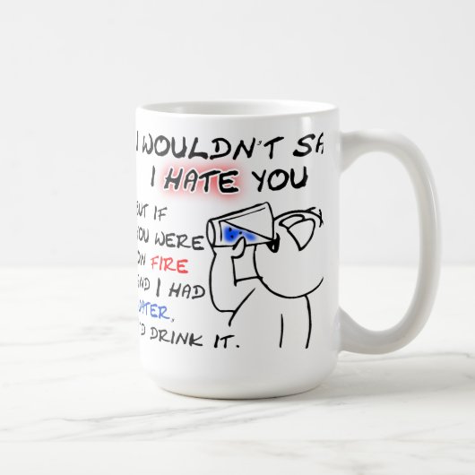 Feu Et Eau Drôle Mug (Droite)