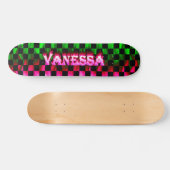 Feu et flammes roses du skateboard de Vanessa (Horz)