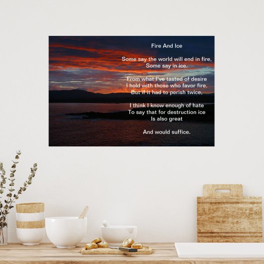 Feu Et Glace Au-Dessus D'Une Affiche De Coucher De (Cuisine)