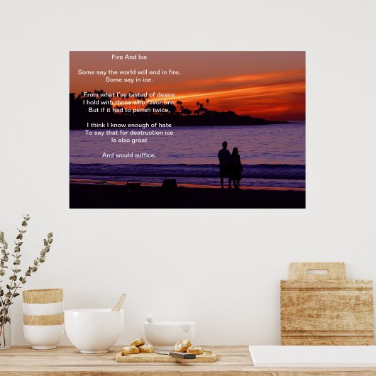 Feu Et Glace Au-Dessus D'Une Affiche De Plage Du C (Cuisine)