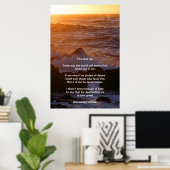 Feu Et Glace Au-Dessus D'Une Poster Orange Sunset  (Bureau à domicile)