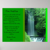 Feu Et Glace Avec Une Cascade Affiches (Devant)