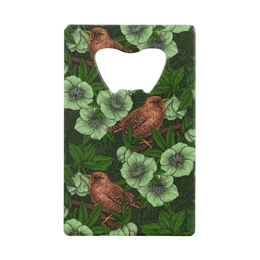 Feu et hellebore sur vert foncé (Devant)