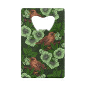 Feu et hellebore sur vert foncé (Dos)