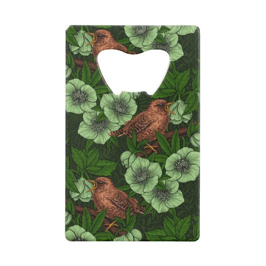 Feu et hellebore sur vert foncé (Dos)