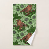 Feu et hellebore, vert clair (Serviette à main)