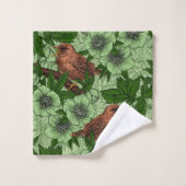 Feu et hellebore, vert clair (Gant de toilette)