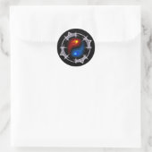 Feu, glace et arcane ! Autocollant (Sac)
