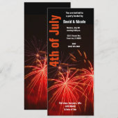 feu rouge 4 juillet invitation (Devant / Derrière)