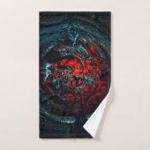 Feu rouge d'enfer océanique (Serviette à main)