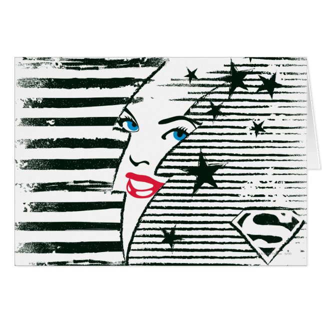 Feu Supergirl avec visage (Devant horizontal)