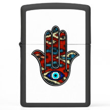 Feu Zippo avec design main hamsa