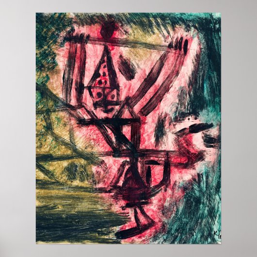Feuer Clown I (Fire Clown) (1921) door Paul Klee Poster (Voorkant)
