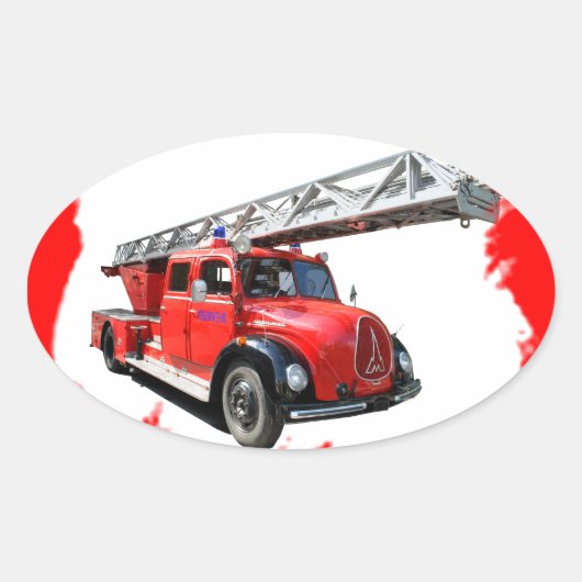 Feuerwehr Ovale Sticker (Voorkant)