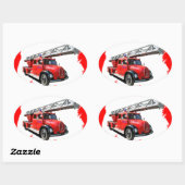 Feuerwehr Ovale Sticker (Vel)
