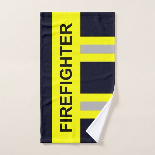 Feuerwehr Symbol Uniform Blau Handtuch Handdoek (Handdoek)