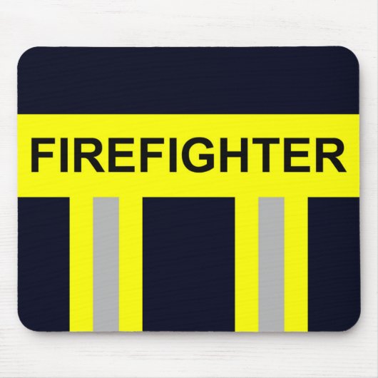 Feuerwehr Symbol Uniform Blau Mousepad Muismat (Voorkant)