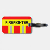 Feuerwehr Symbol Uniform Rot Gepäckanhänger Bagagelabel (Achterkant horizontaal)