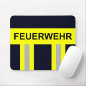 Feuerwehr Symbool Uniform Blau Muismat (Met muis)