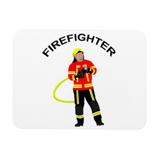 Feuerwehrmann in Einsatzkleidung Magnet Magneet (Horizontaal)