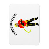 Feuerwehrmann in Einsatzkleidung Magnet Magneet (Verticaal)
