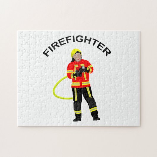 Feuerwehrmann in Einsatzkleidung Puzzle (Horizontal)
