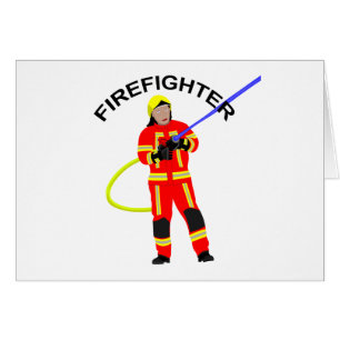 Feuerwehrmann in roter Einsatzkleidung