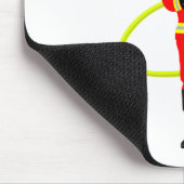 Feuerwehrmann in roter Einsatzkleidung Mousepad Muismat (Hoek)