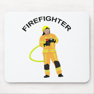 Feuerwehrmann op sandfarb Einsatzkleidung Mousepad Muismat
