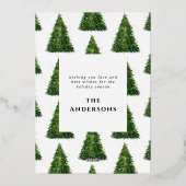 feuil aquarelle arbre noël avec vacances (Verso)