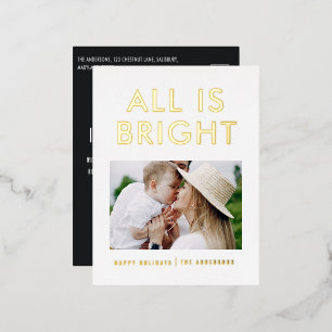 feuil élégant 1 photo feuil moderne carte postale 