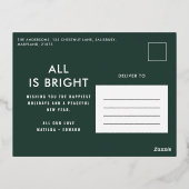 feuil élégant 1 photo feuil moderne carte postale  (Verso)