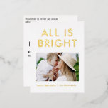 feuil élégant 1 photo feuil moderne carte postale<br><div class="desc">noir blanc et feuille 1 photo collage moderne amusement familial design de carte postale de noël.</div>