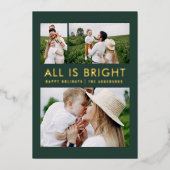 feuil élégant 3 photo feuil moderne carte de séjou (Recto)