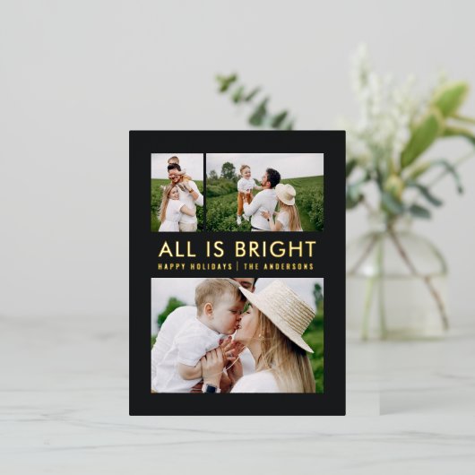 feuil élégant 3 photo feuil moderne carte postale (Debout devant)