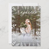 Feuillage blanc | Carte photo de vacances (Devant)