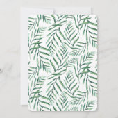 Feuillage botanique 21e anniversaire invitation (Dos)