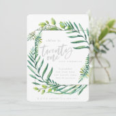 Feuillage botanique 21e anniversaire invitation ph (Debout devant)