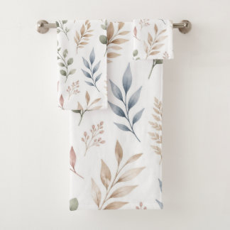 Feuillage botanique aquarelle boho pastel