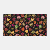 Feuillage botanique Automne laisse Motif sur noir (Recto)