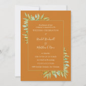 Feuillage botanique sur les invitations de mariage (Devant)