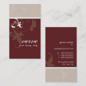 feuillage carte de visite élégant et moderne (Devant / Derrière)